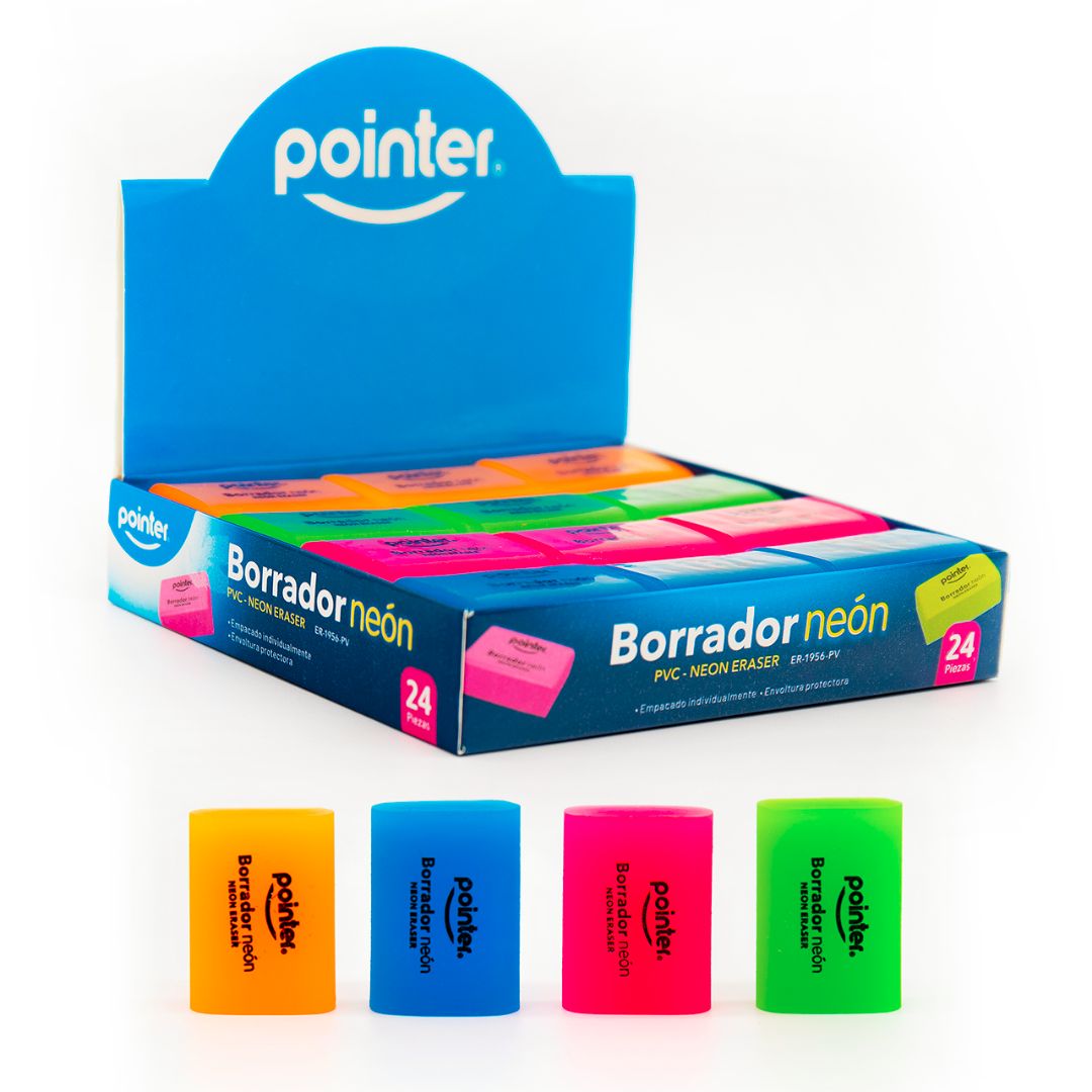 BORRADOR POINTER CUADRADO NEON CX24 GRANDE (F. 30 BOX)