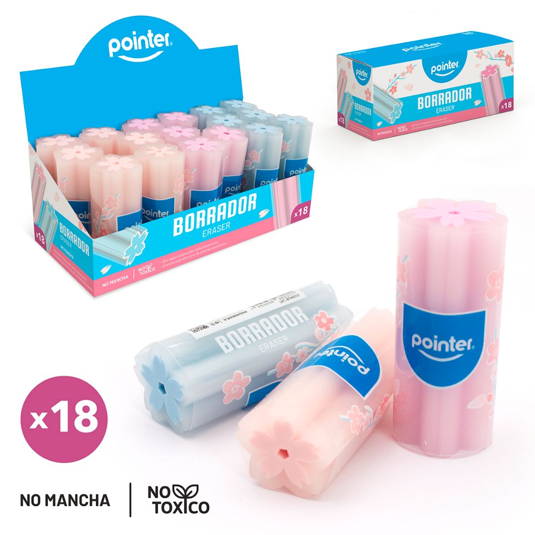 BORRADOR POINTER DE FLOR COL. PASTEL CX18 (F. 40 BOX)