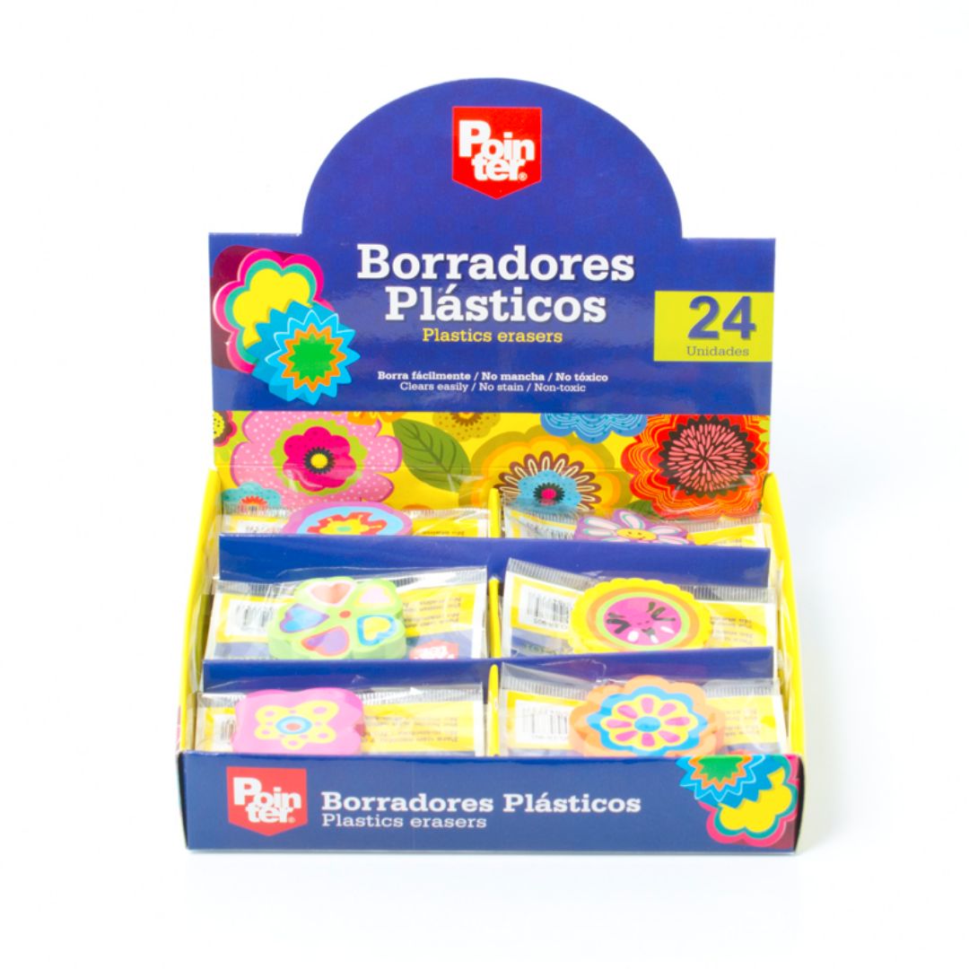 BORRADOR POINTER 6 DISEÑOS DE FLORES CX24 (F. 48 BOX)
