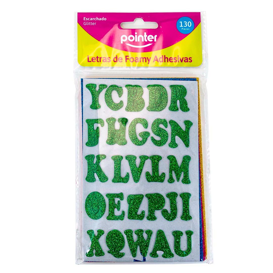 FIGURAS DE FOAMY POINTER C/ESCARCHA LETRAS PX130 (F. 144 SETS)