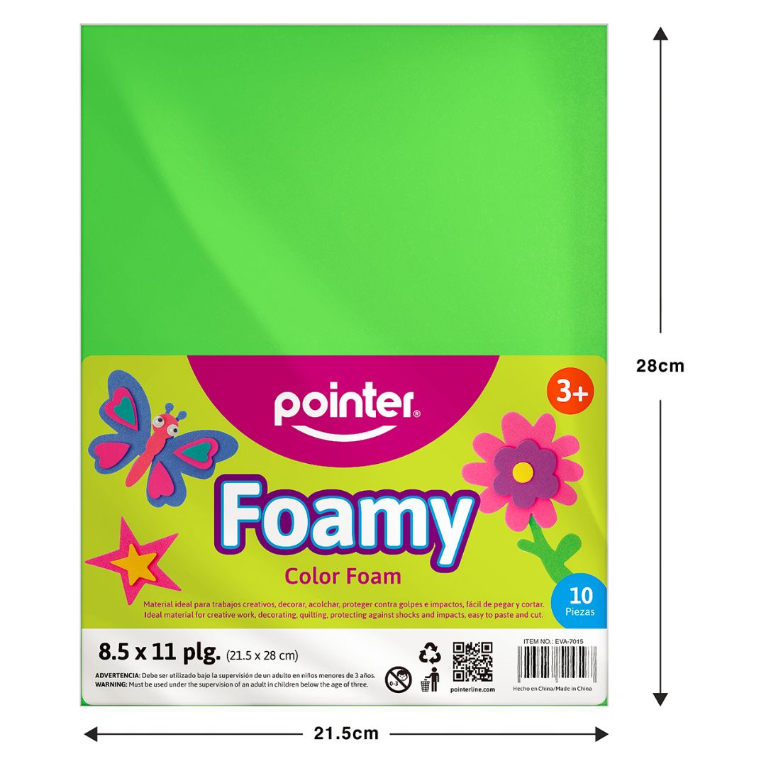 FOAMY POINTER VERDE LIMON PX10 CARTA (F. 96 UNI)