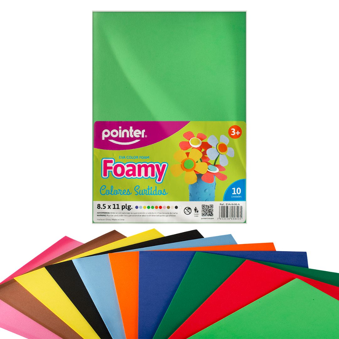 FOAMY POINTER PX10 COL. SURTIDOS CARTA (F. 96 PAQ)