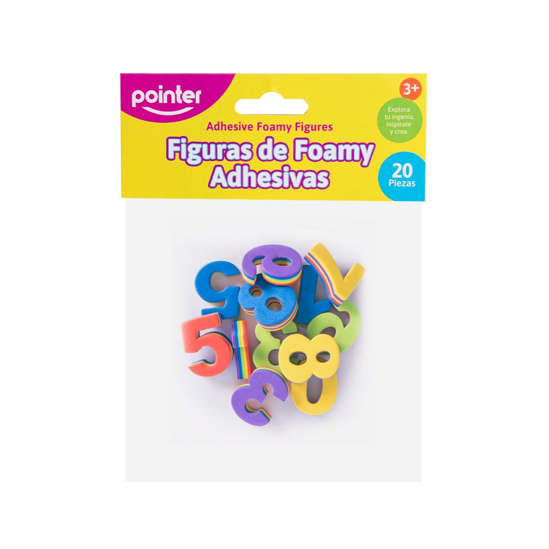 FIGURAS DE FOAMY POINTER ADHESIVAS NUMEROS PX20 (F. 144 SETS)