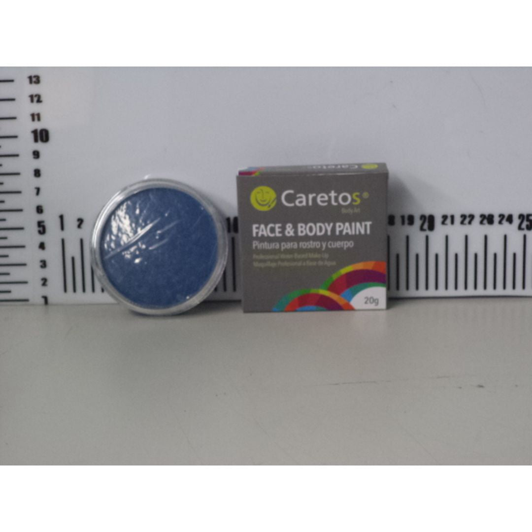 PINTA CARITAS CARETOS AZUL FLUORESCENTE 20G (F. 120 UNI)