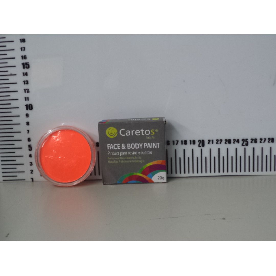 PINTA CARITAS CARETOS NARANJA FLUORESCENTE 20G (F. 120 UNI)
