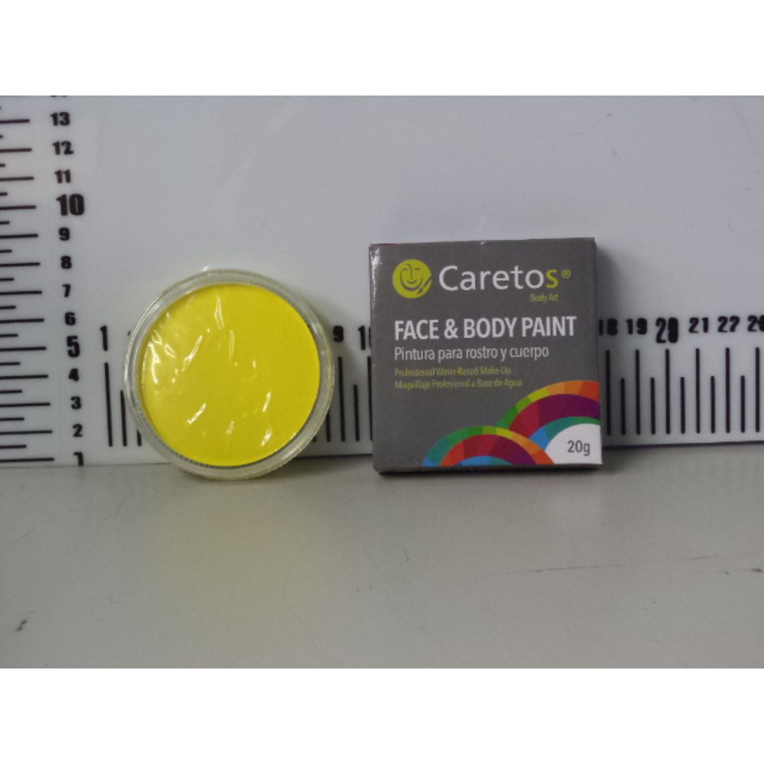 PINTA CARITAS CARETOS AMARILLO FLUORESCENTE 20G (F. 120 UNI)