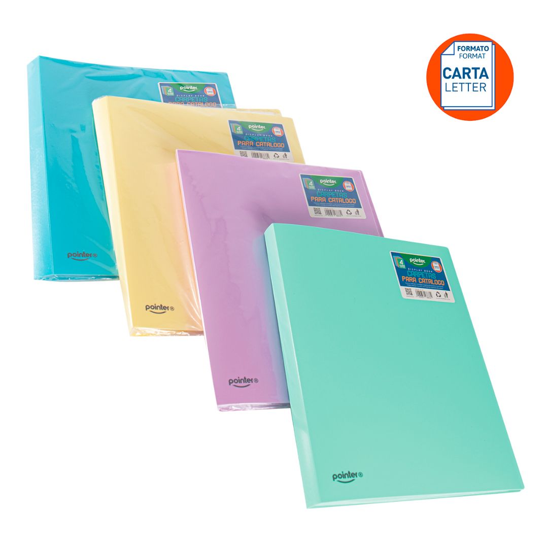 LIBRO DE PRESENTACION POINTER 4 COLORES PASTEL CARTA (F.56 UNI)