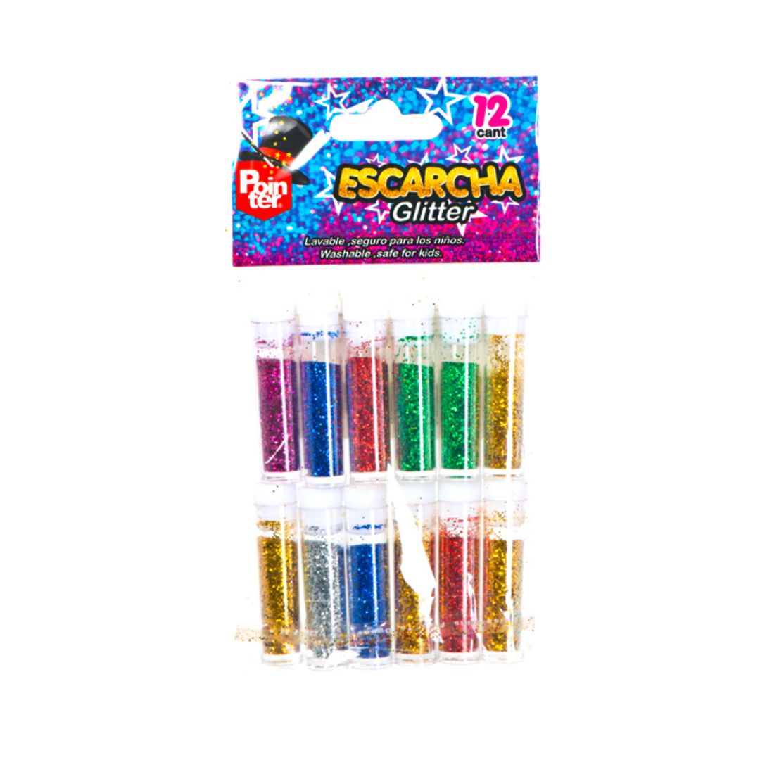 DIAMANTINA EN TUBO POINTER BX12 6 COL. (F. 48 SETS)