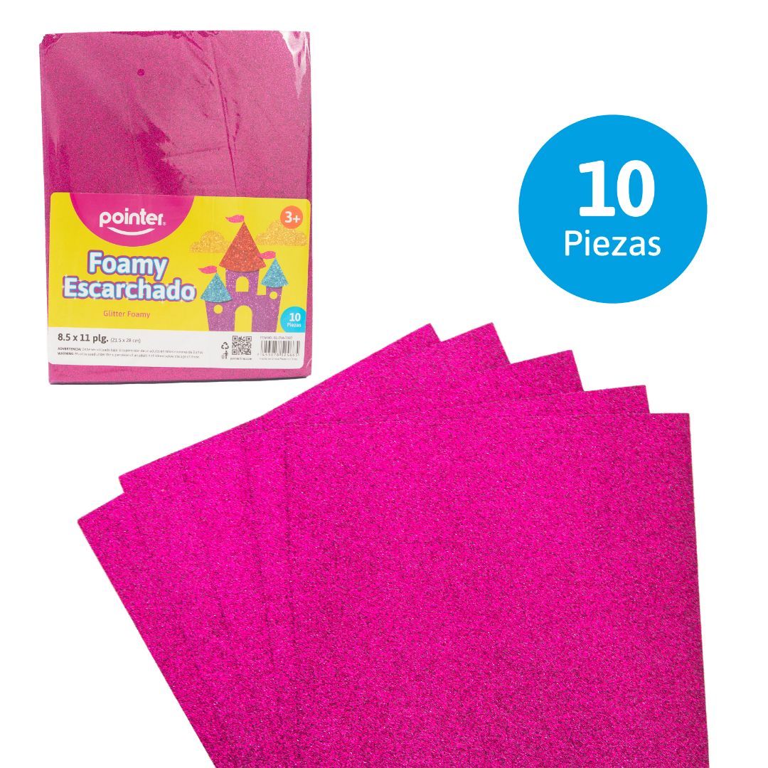FOAMY C/ESCARCHA POINTER MORADO PX10 CARTA (F. 60 UNI)