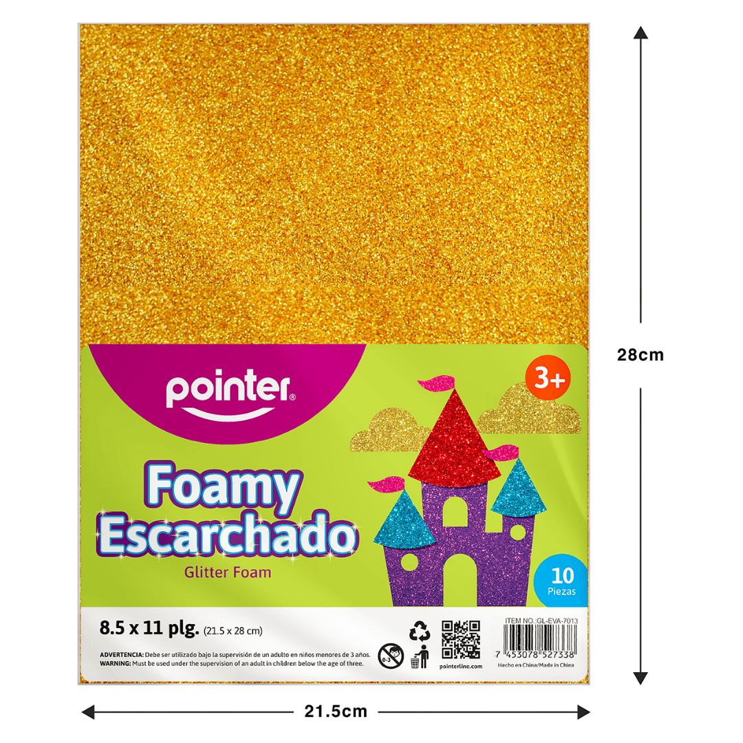 FOAMY C/ESCARCHA POINTER AMARILL0 PX10 CARTA (F. 60 UNI)