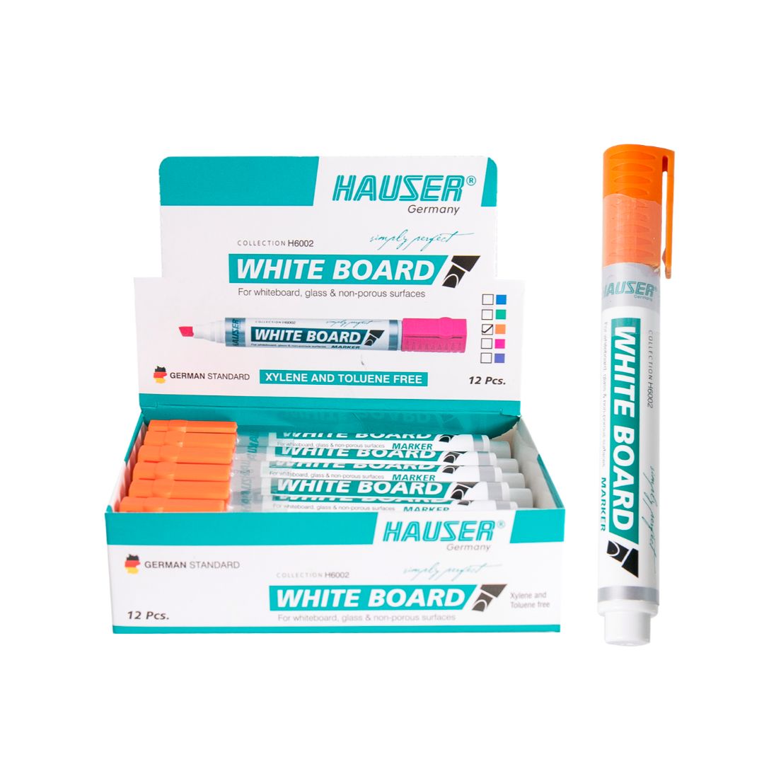 MARCADOR P/PIZARRON HAUSER P/BISELADA NARANJA CX12 (F. 720 PZA)
