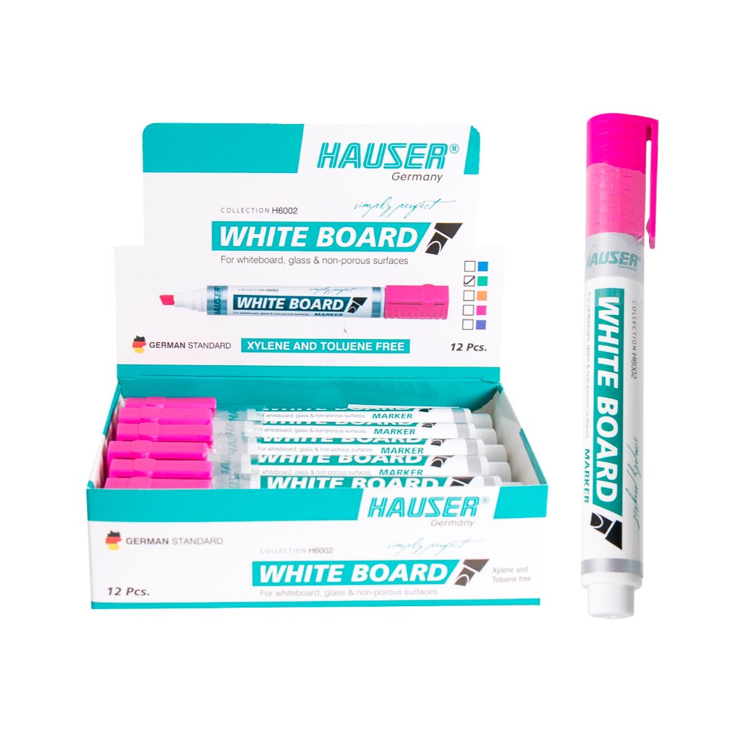 MARCADOR P/PIZARRON HAUSER P/BISELADA ROSADO CX12 (F. 720 PZA)
