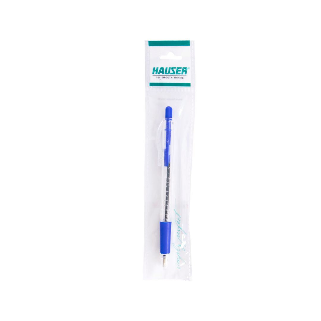 BOLIGRAFRO HAUSER RETRACTIL AZUL BX1 0.7MM (F. 1200 PZAS)