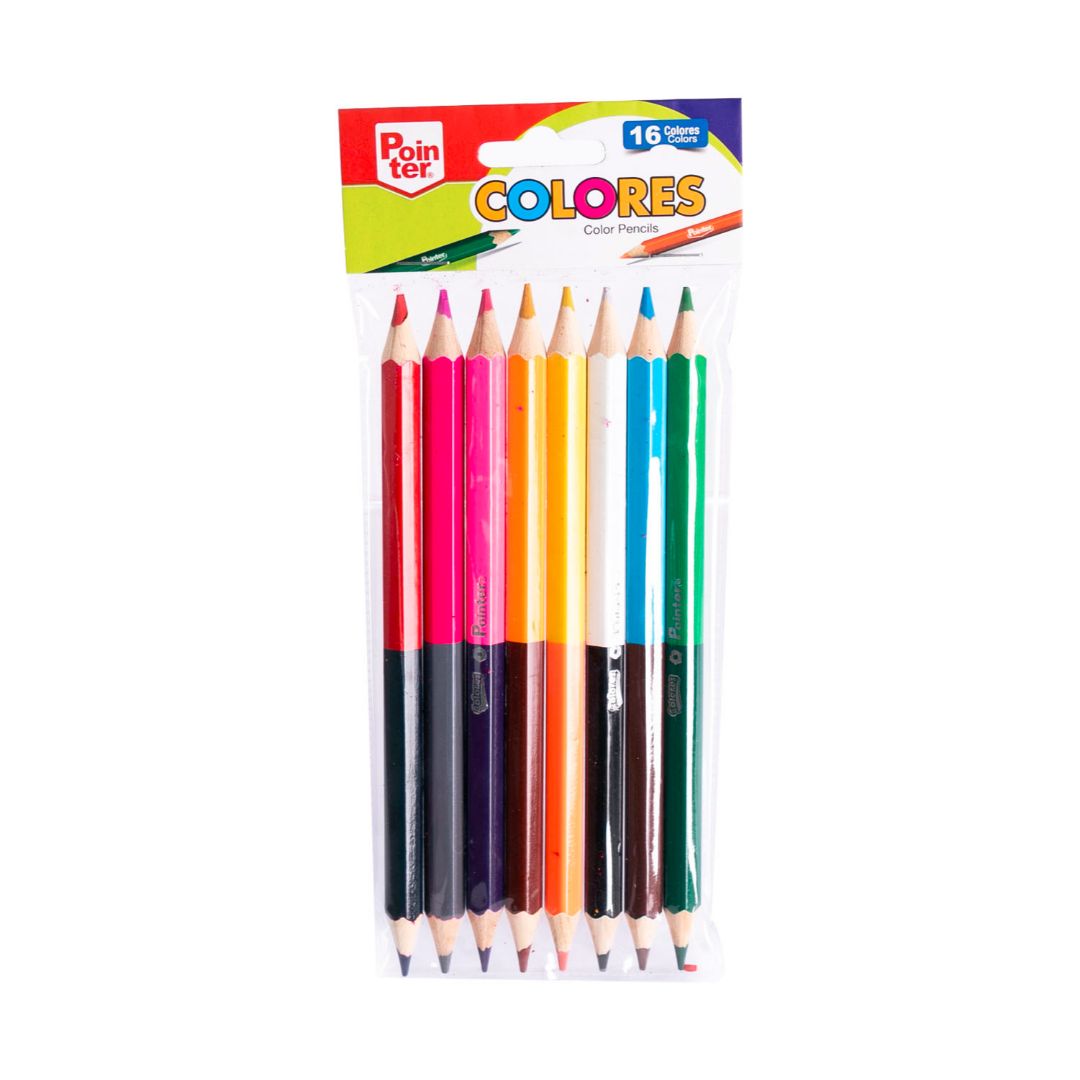 CRAYON DE MADERA POINTER BICOLOR 8-16 (F. 216 SETS)