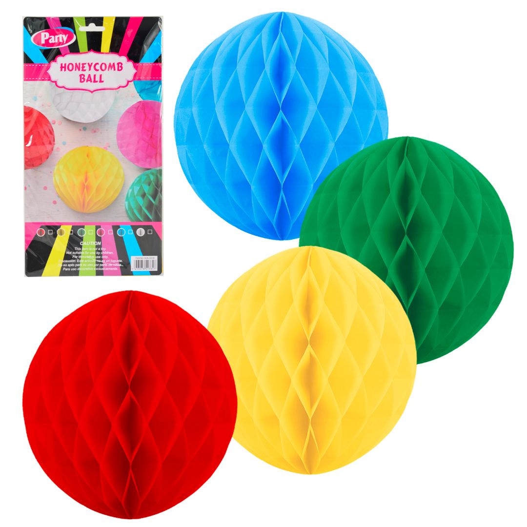 ESFERAS DE PAPEL PARA DECORAR 6COL 20CM (F. 120 SETS)