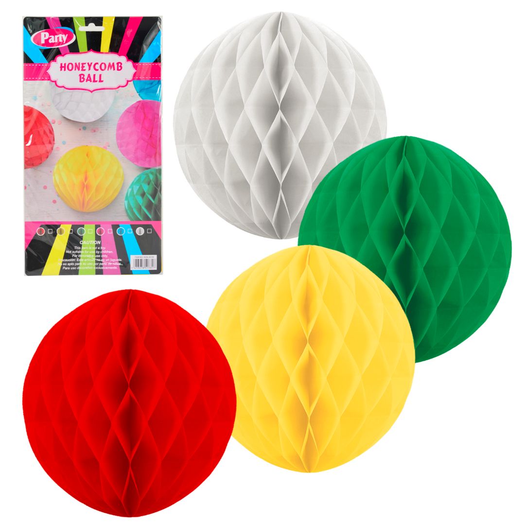 ESFERA DE PAPEL PARTY DE COLORES 30CM (F. 120 SETS)