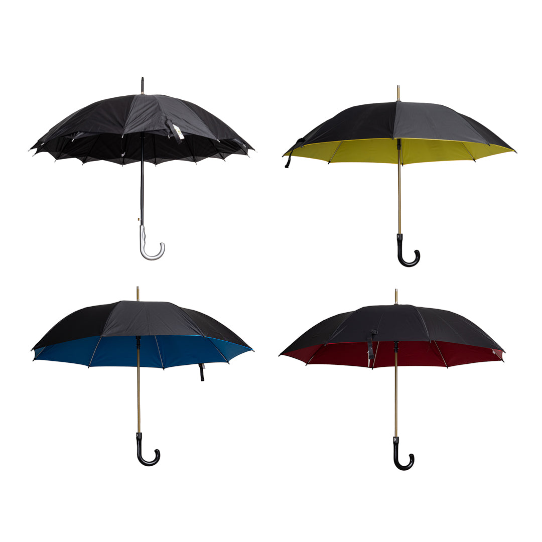 SOMBRILLA JVL GRANDE DOBLE FORRO 4 COLORES (F. 48 PZA)