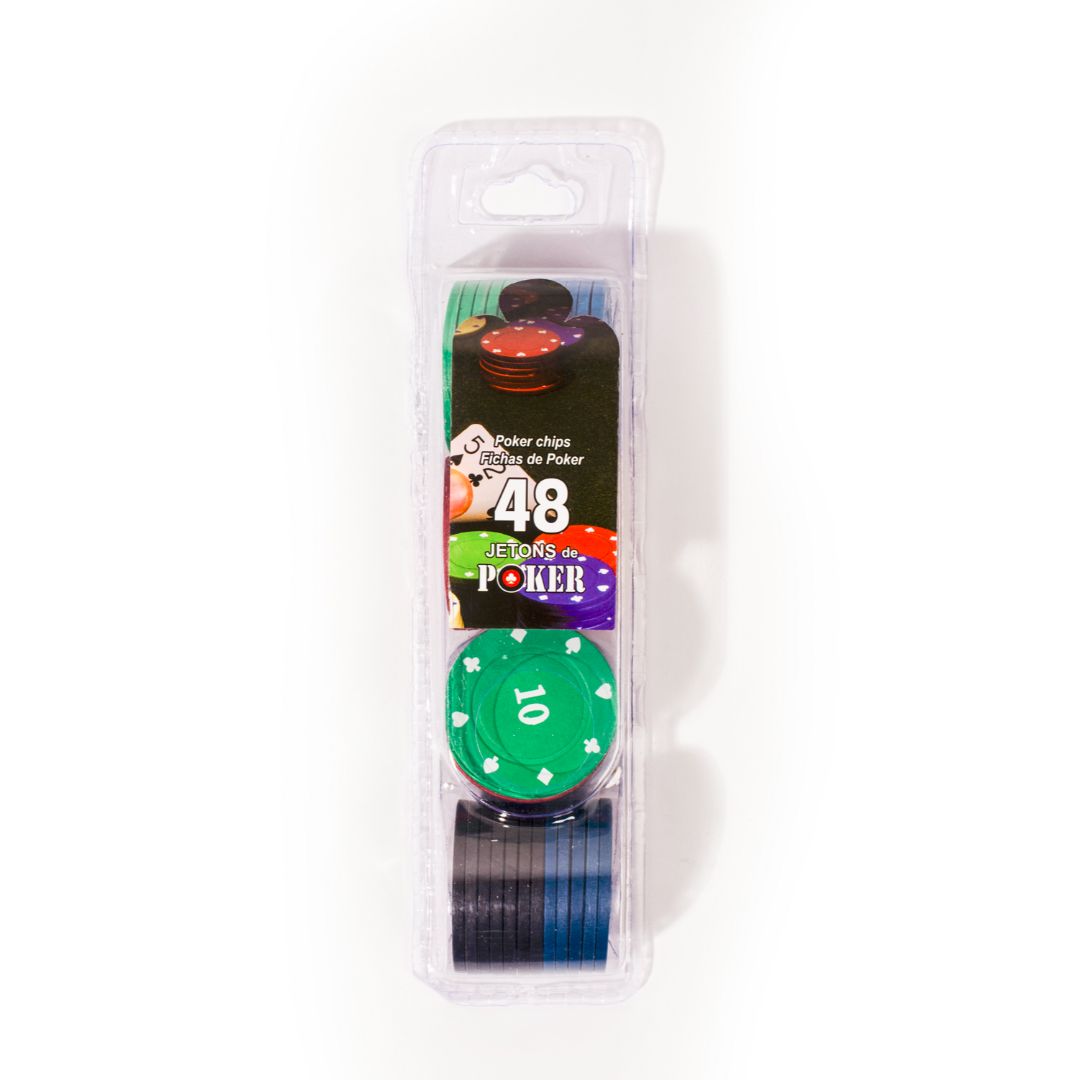 FICHAS DE POKER PLASTICAS EN BLISTER 48 UNI (F. 72 SETS)