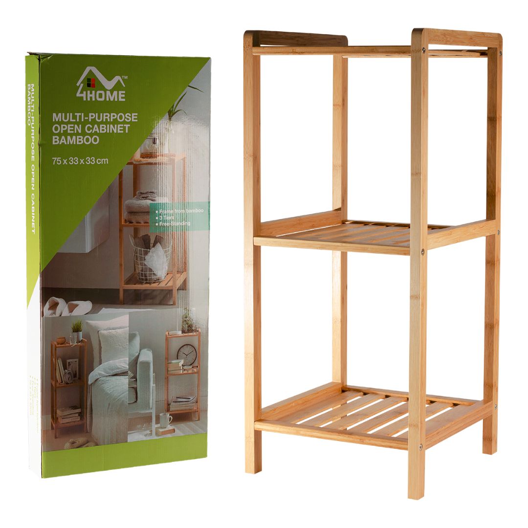 ANAQUEL DE BAMBU 4HOME 75X3X33 CM (F. 4 PZAS)