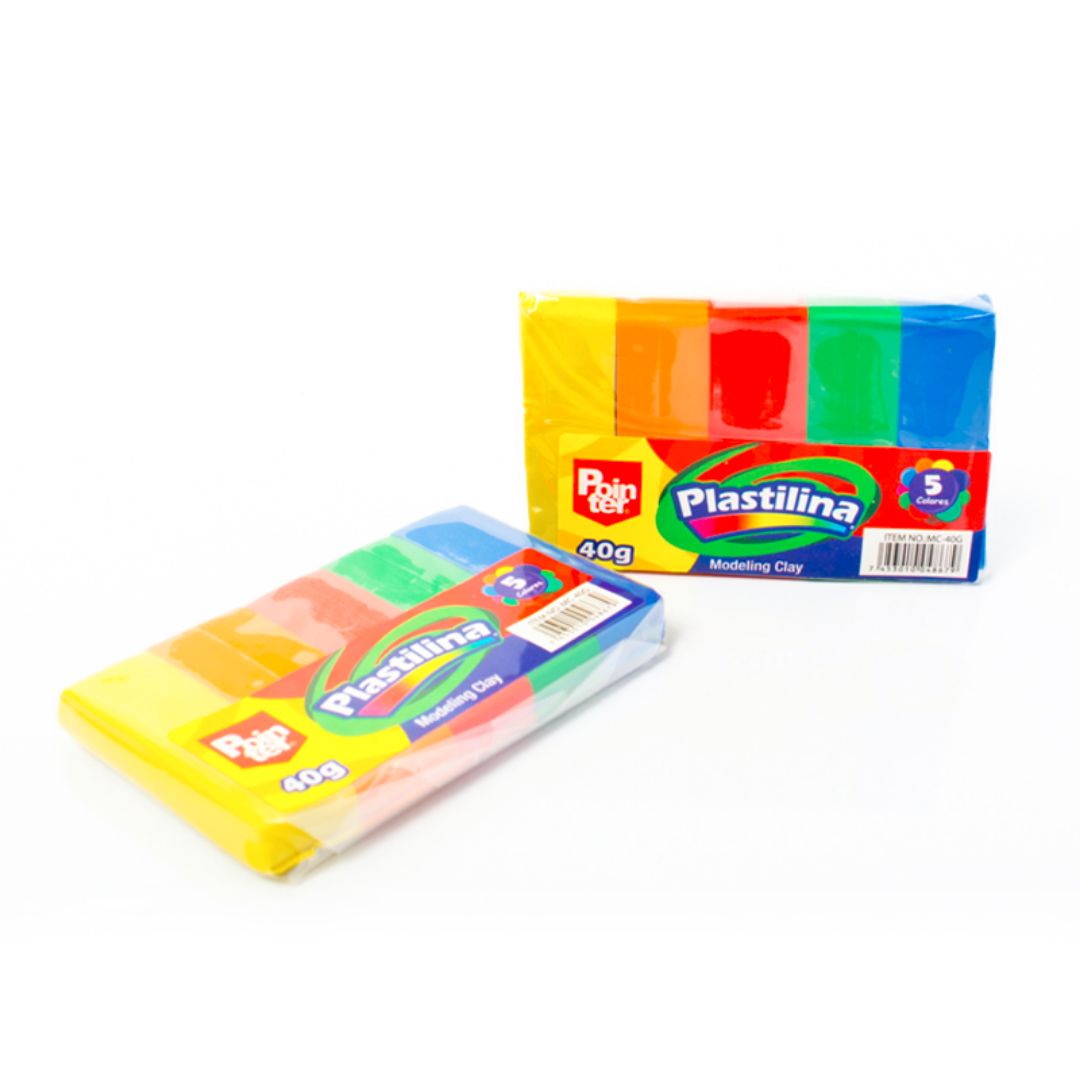 PLASTICINA POINTER 5 COLORES 40G (F. 576 UNI)