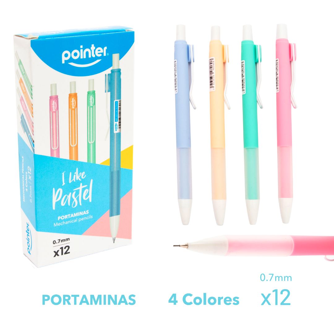 PORTAMINA POINTER 0.7MM COLORES PASTEL (F. 96 DOC)