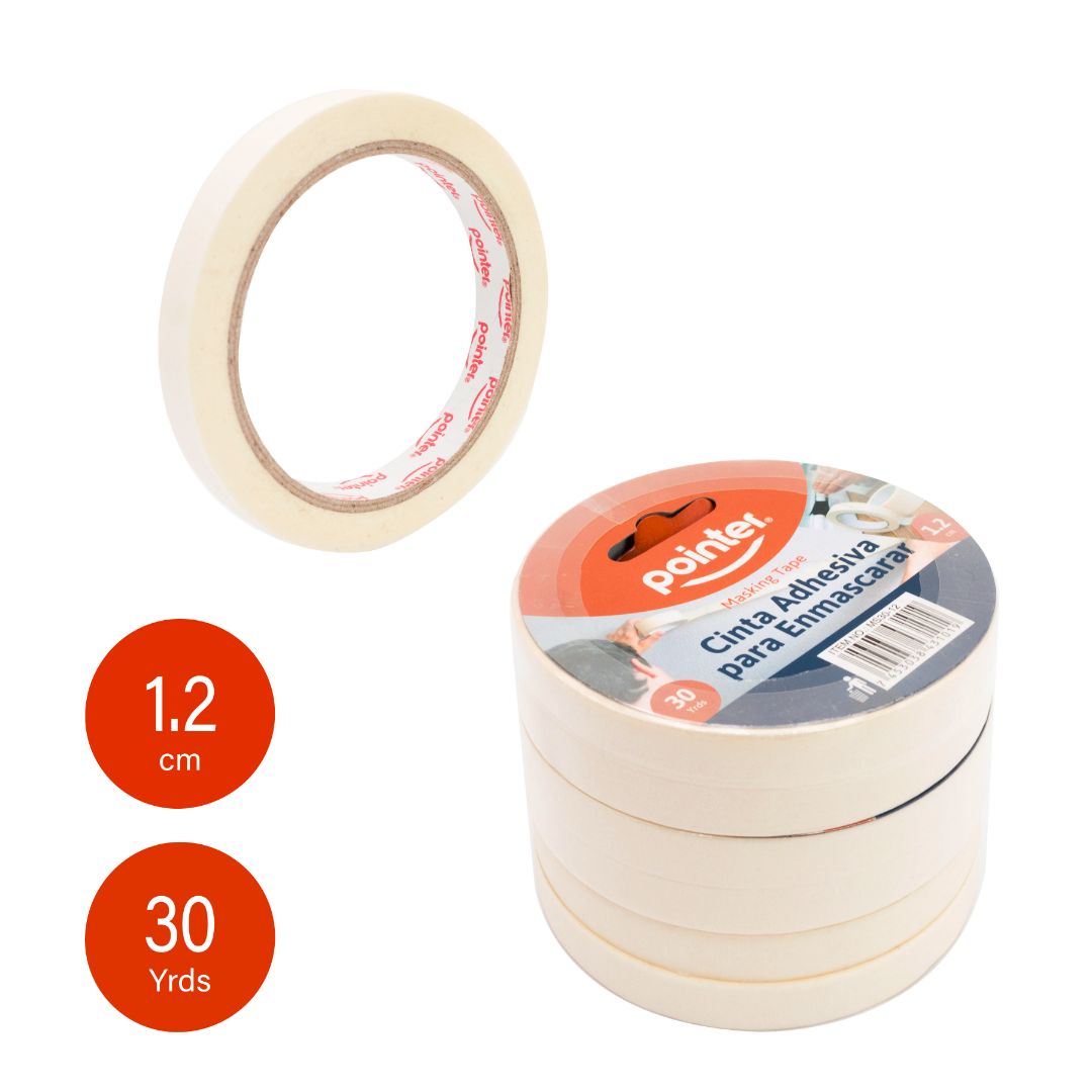 MASKING TAPE POINTER 1/2" X 30 YDS (F. 144 PZAS)