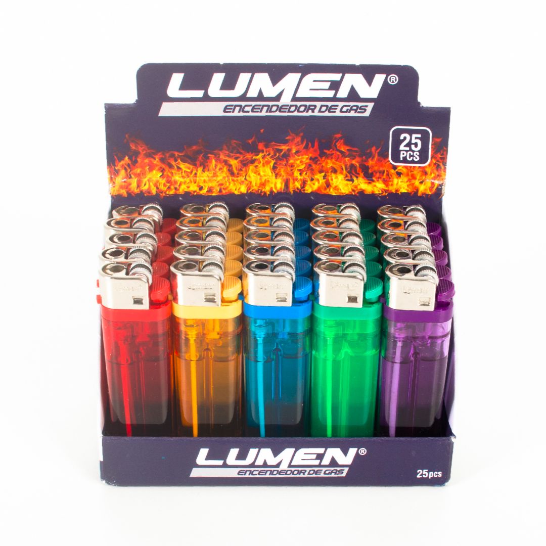 ENCENDEDOR DE BOLSILLO LUMEN 5 COLORES CX25 (F. 40 BOX)