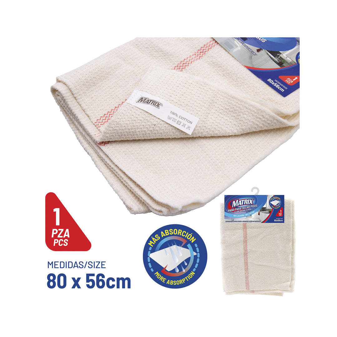 TOALLA P/TRAPEADOR MATRIX ALGODON 80X56CM (F. 192 PZA)
