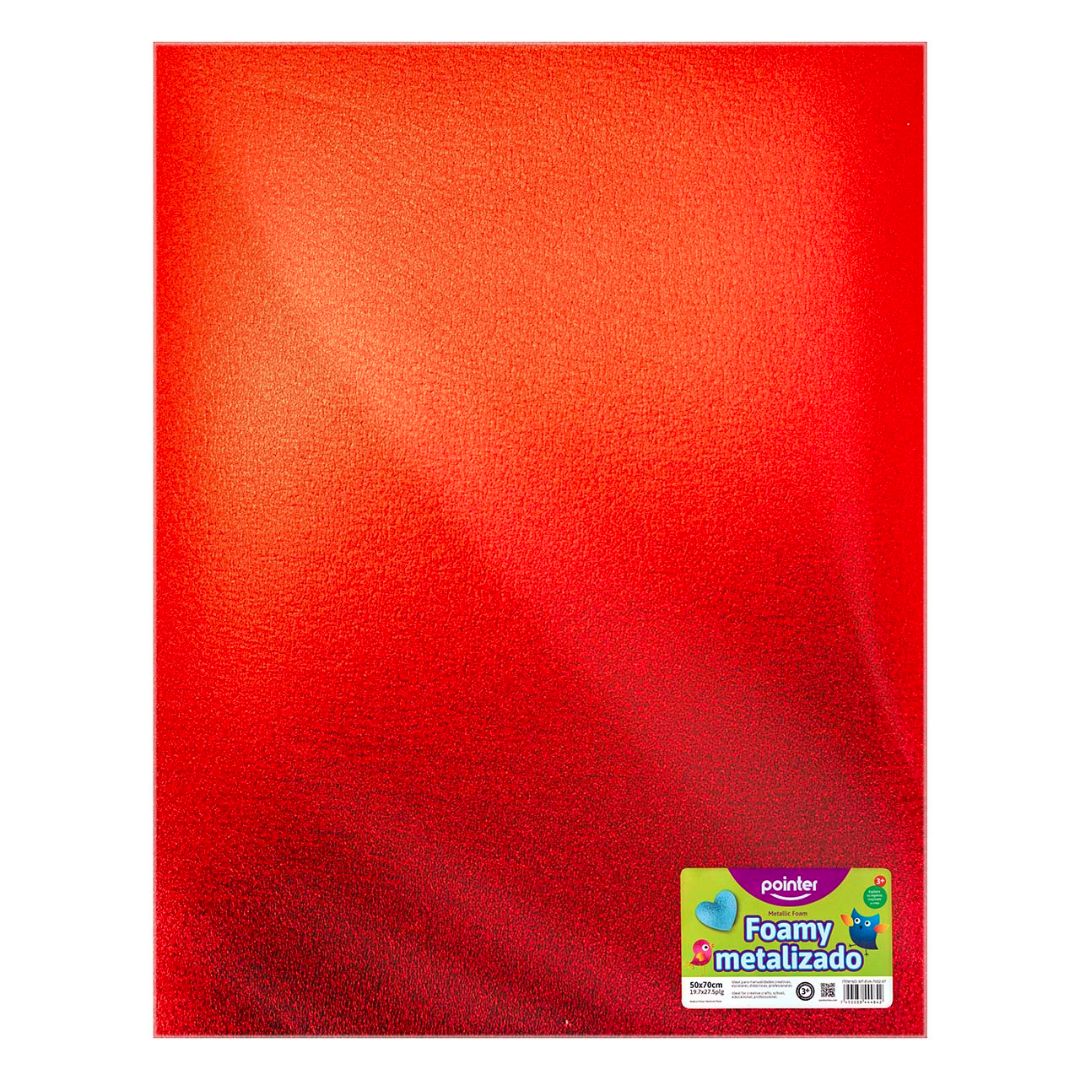 FOAMY METALIZADO POINTER ROJO 50X70CM (F.180 UNI)