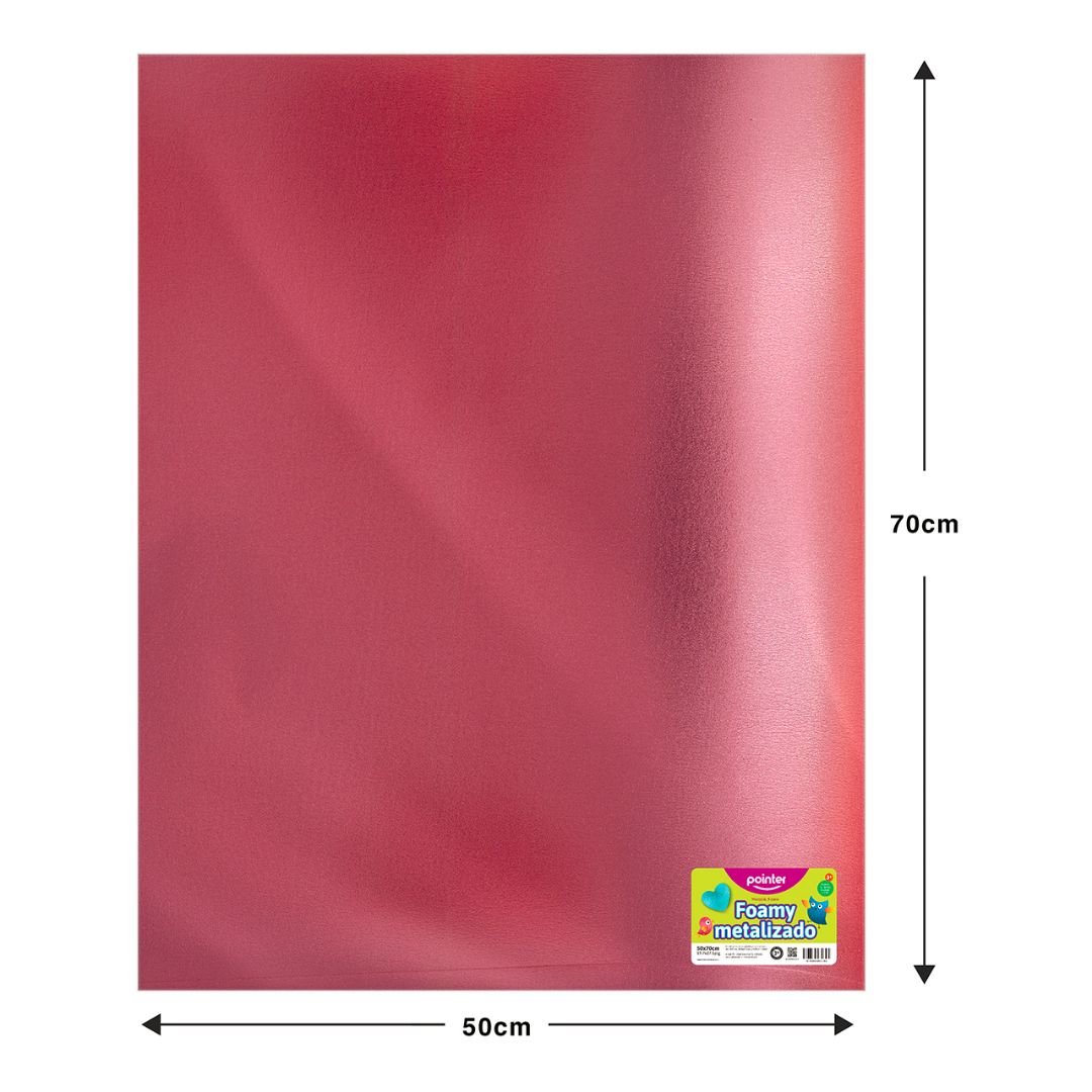 FOAMY METALIZADO POINTER ROSADO 50X70CM (F.180 UNI)