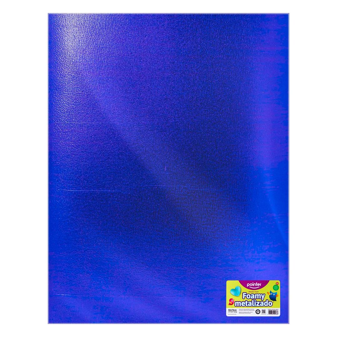 FOAMY METALIZADO POINTER AZUL 50X70CM (F.180 UNI)
