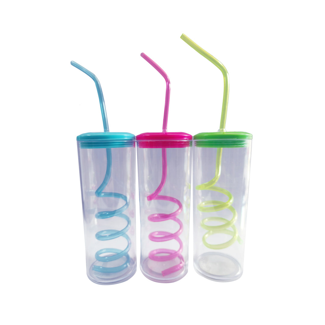 PACHON PLASTICO TRANSP. C/PAJILLA ESPIRAL 2 COL 8 ONZ (F. 60 PZA)
