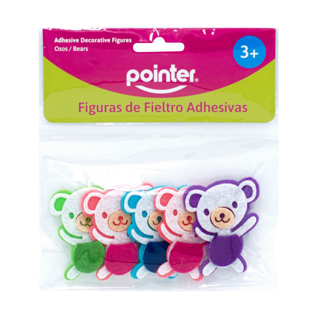 FIGURAS DE FIELTRO POINTER C/ADHESIVO OSOS BX5 (F. 240 SETS)