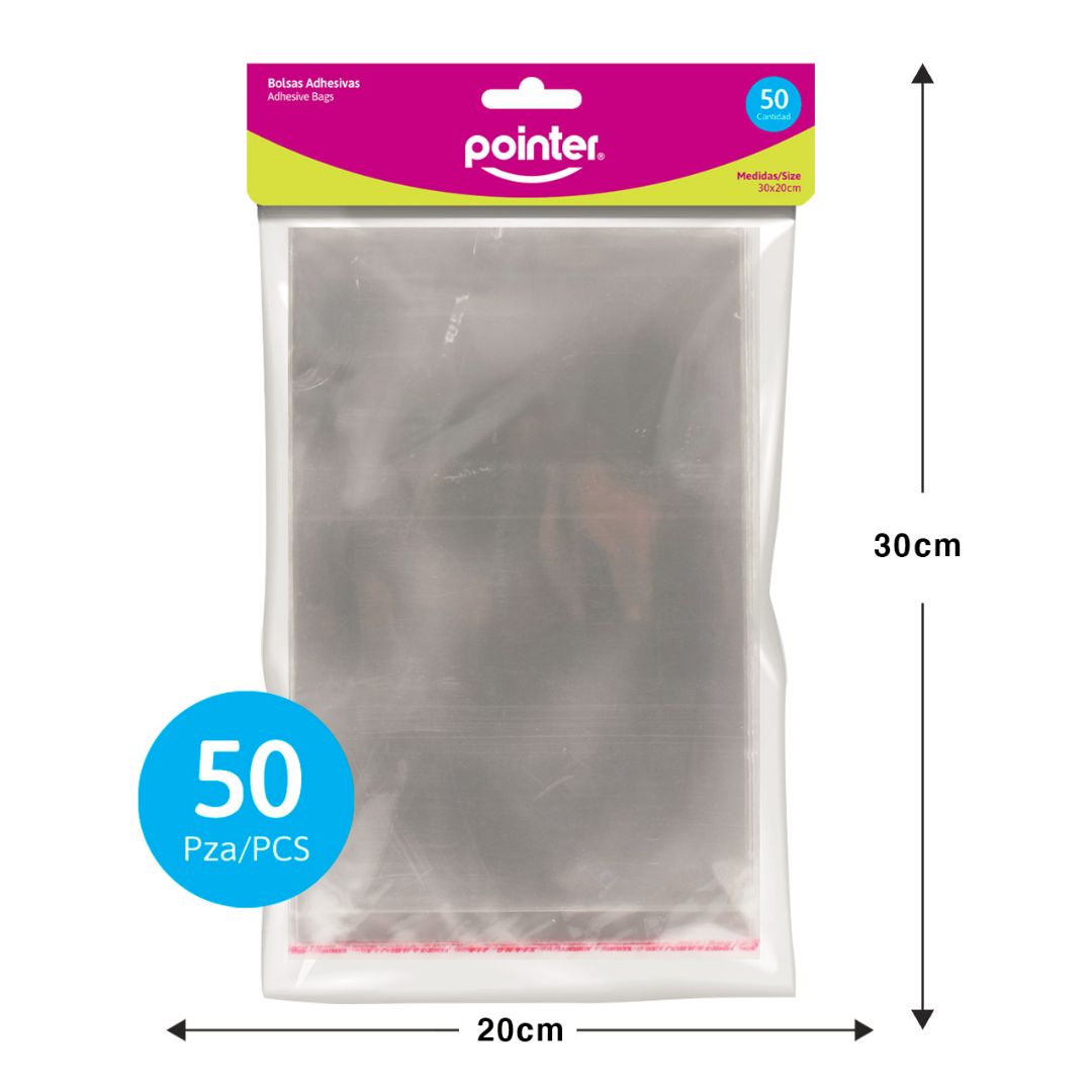 BOLSA ADHESIVA POINTER S/AGARRADOR 20X30CM (F. 120 BAG)