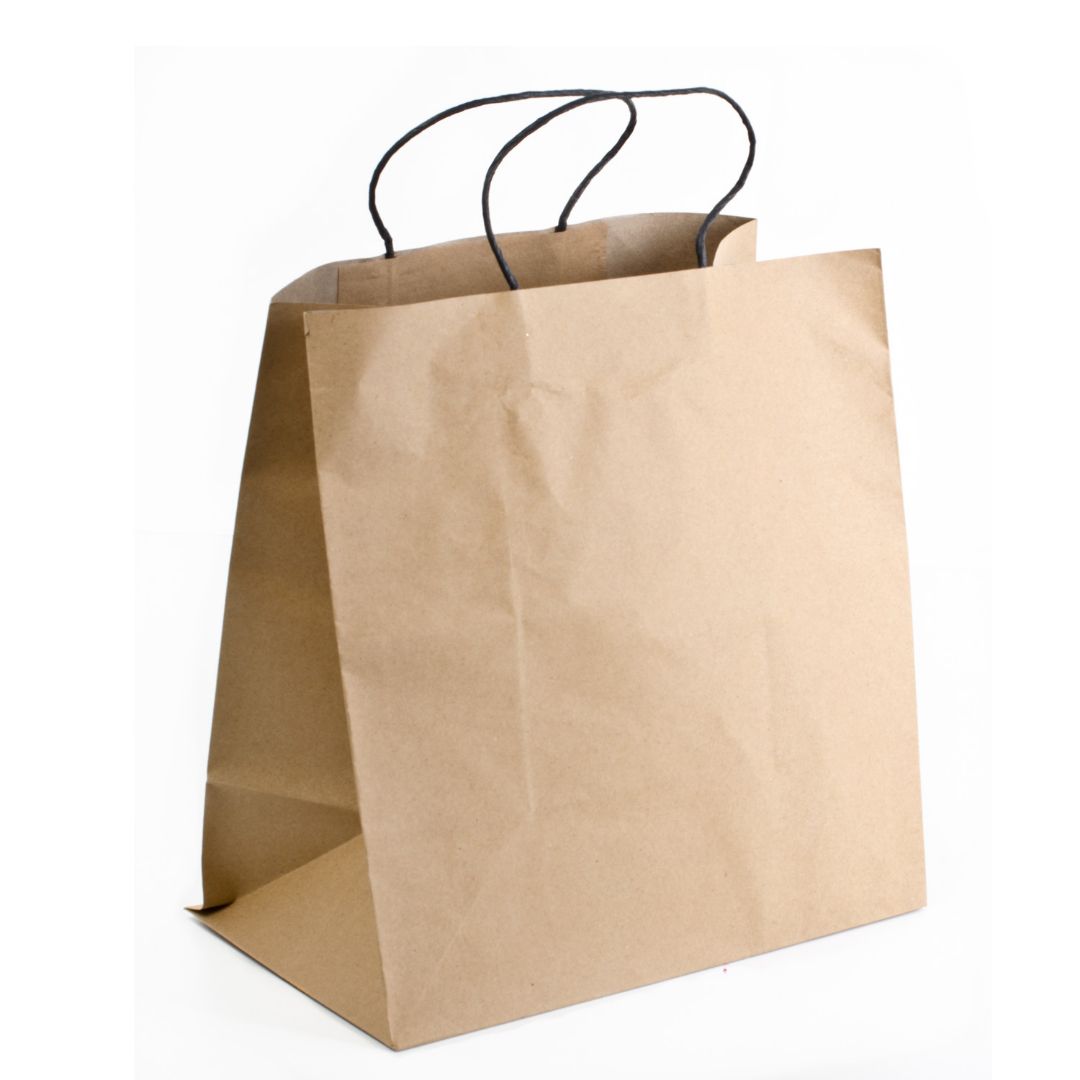 BOLSA KRAFT CON AGARRADOR 30X30X17CM (F. 144 SETS)