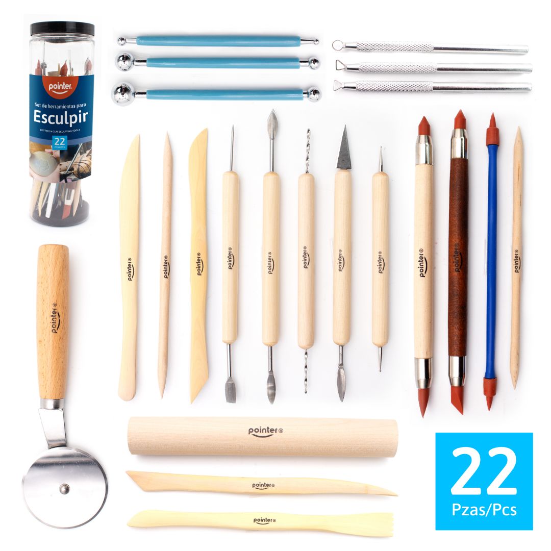 SET DE HERRRAMIENTAS POINTER PARA ESCULPIR 22 PIEZAS (F. 36 SETS)