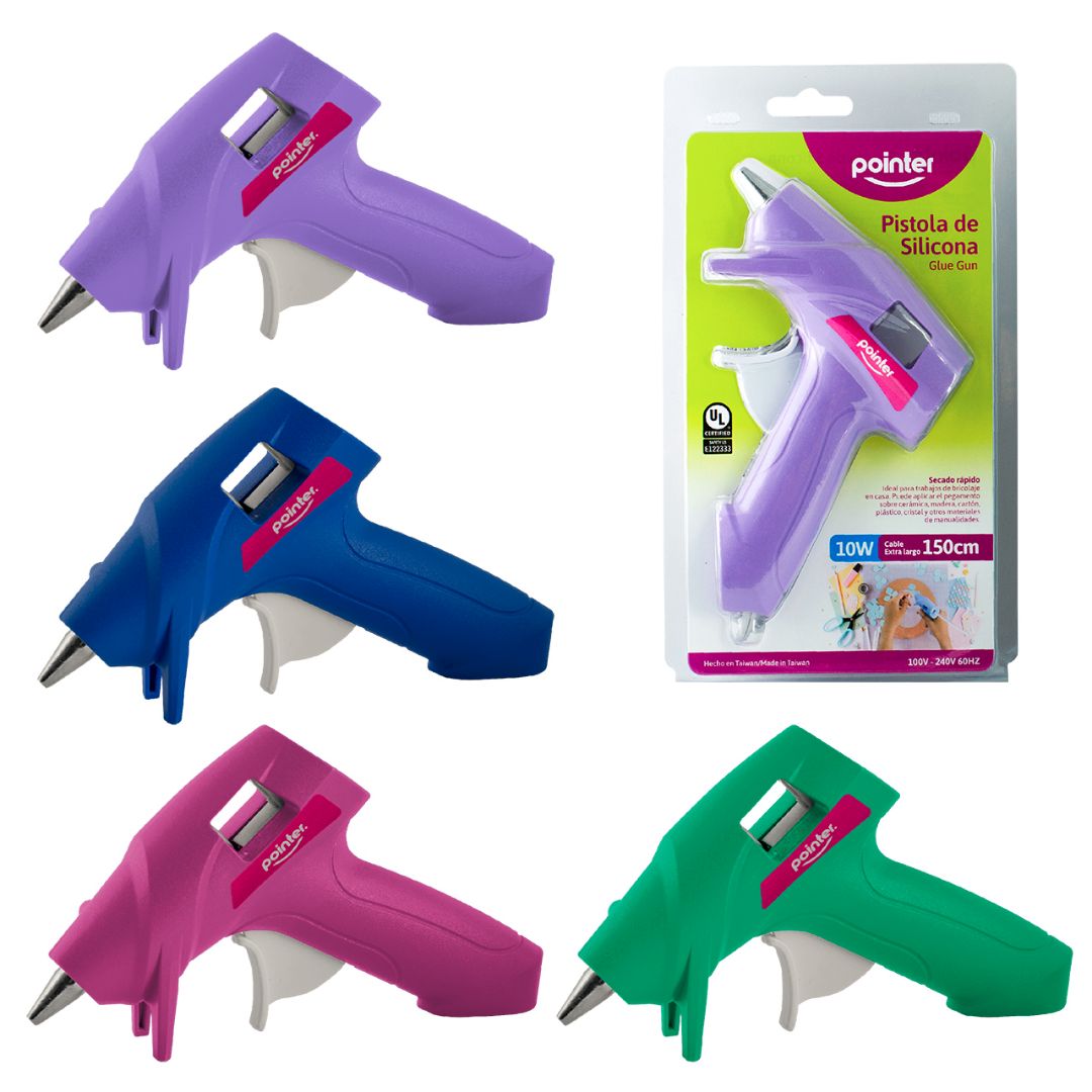 PISTOLA P/SILICON POINTER 4 COL. 10W (F. 72 PZAS)