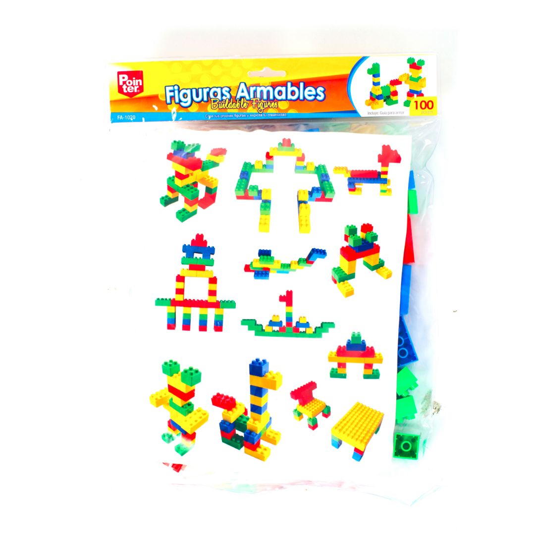 FIGURAS ARMABLES POINTER TIPO LEGO 100 PZAS (F. 24 BAG)