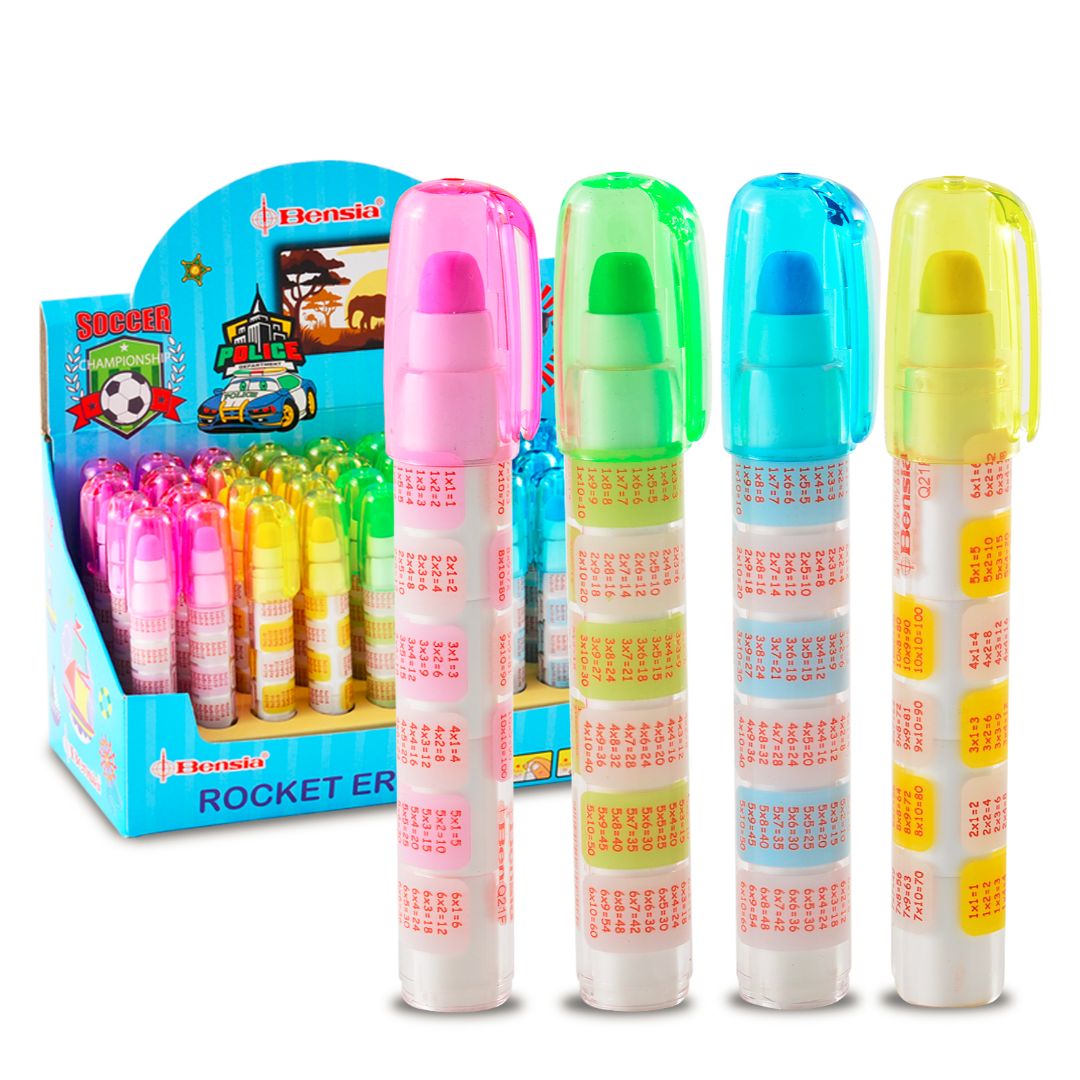 PORTABORRADOR BENSIA TABLAS DE MULTIPLICAR 4 COL. CX36 (F. 24 BOX)