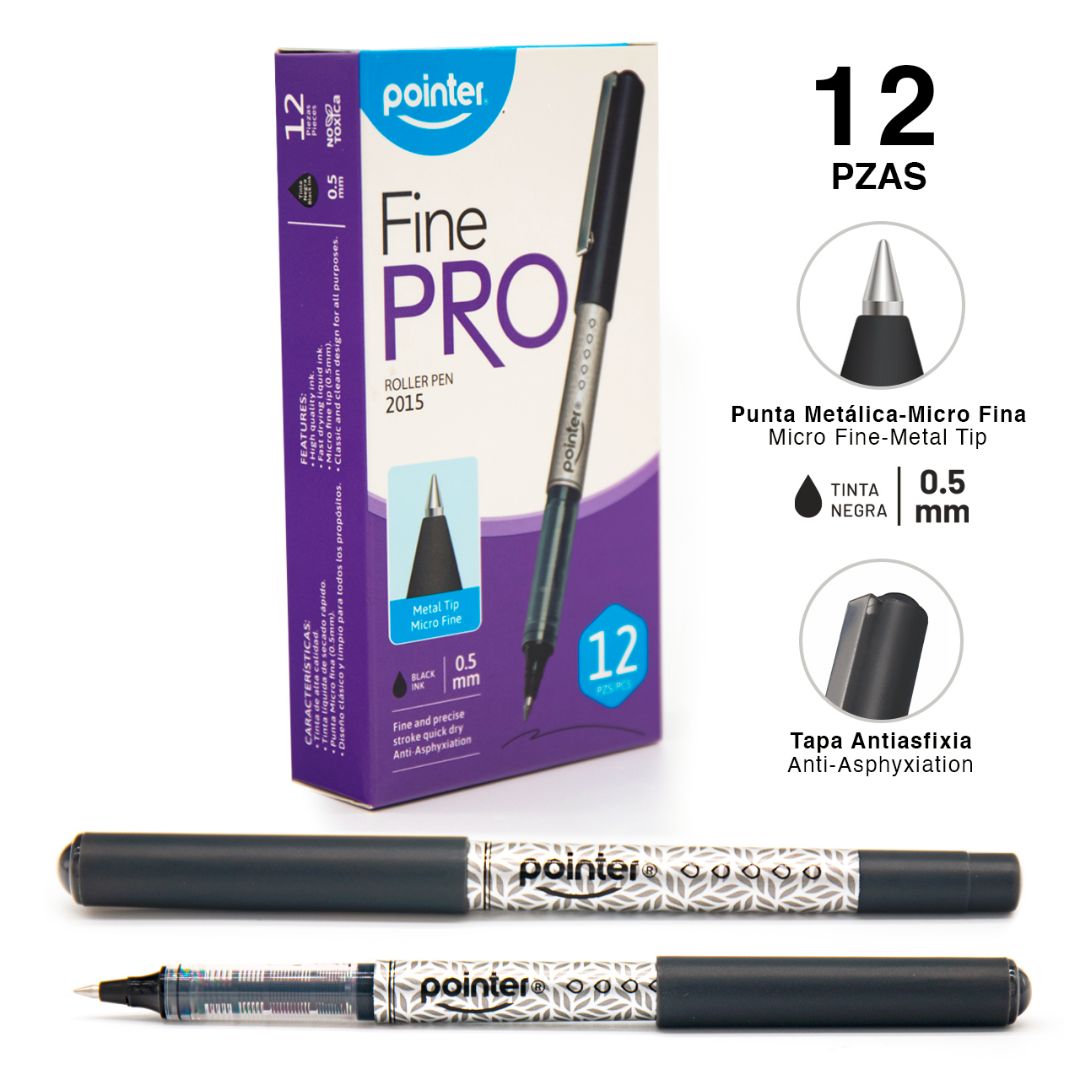 BOLIGRAFO POINTER FINE PRO ROLLER CX12 0.5MM (F. 60 BOX)