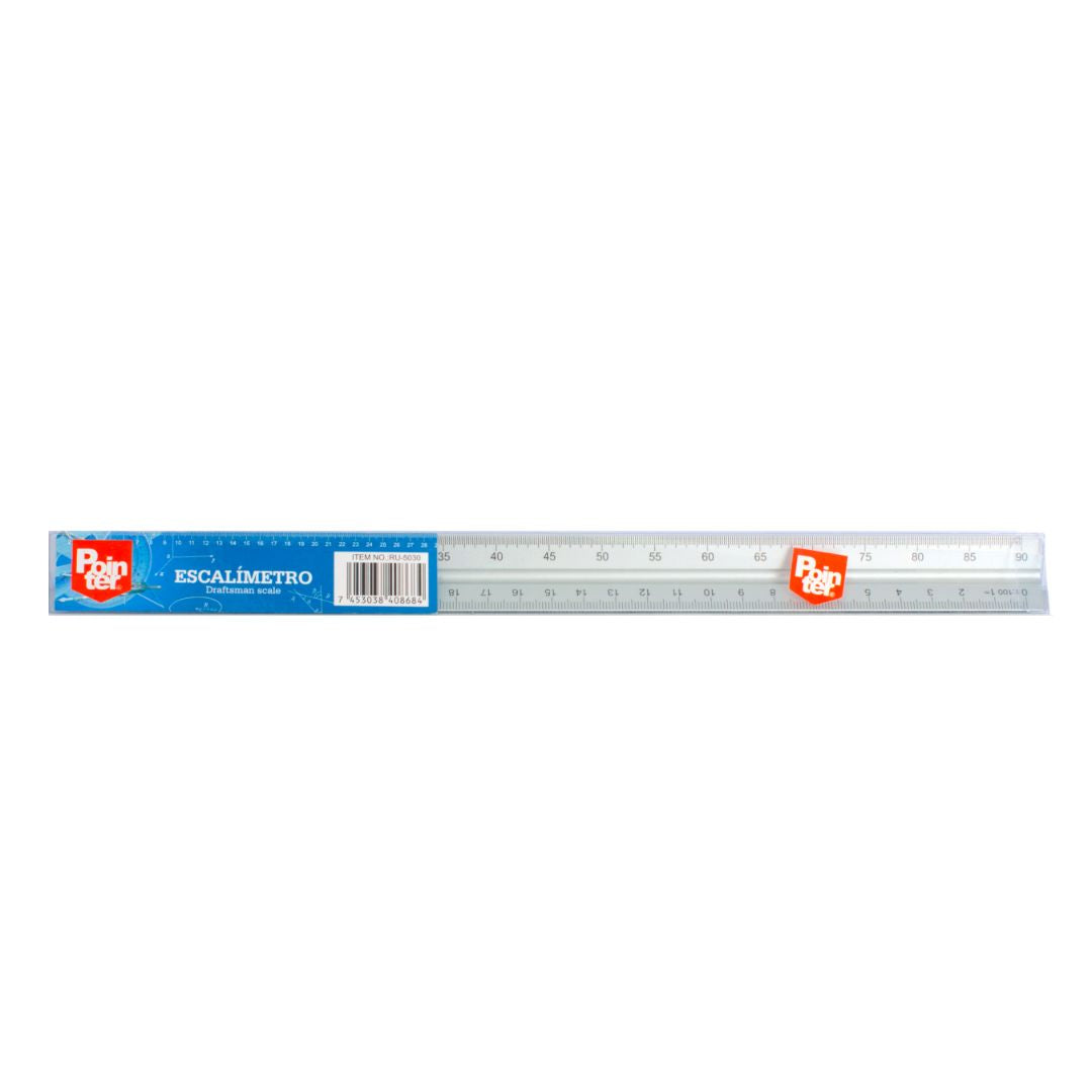 ESCALIMETRO POINTER DE ALUMINIO C/ESTUCHE PLASTICO (F. 288 UNI)