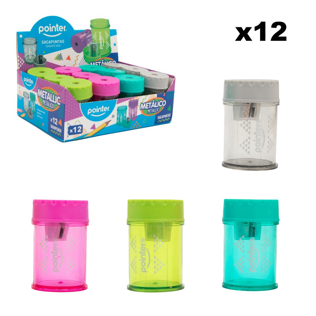 SACAPUNTAS METALICO POINTER CON DEPOSITO (F. 60 BOX)