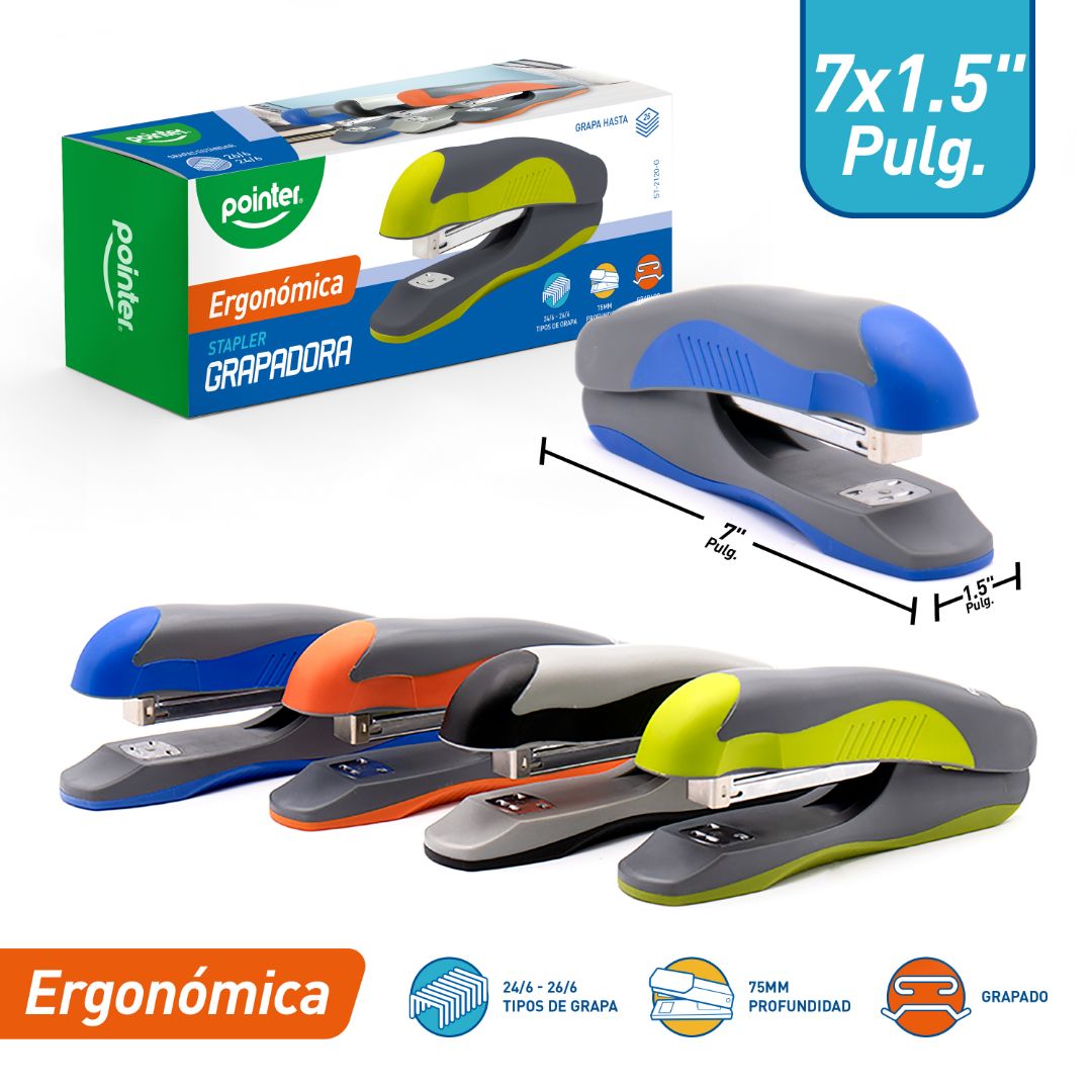 ENGRAPADORA GRANDE ESTANDAR POINTER ERGONOMICA 4 COL. (F. 72 PZAS)
