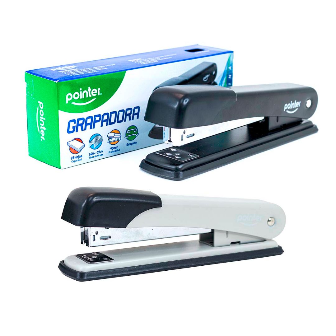 ENGRAPADORA POINTER PEQUEÑA GRAPADO CERRADO 2 COL. (F. 72 PZAS)