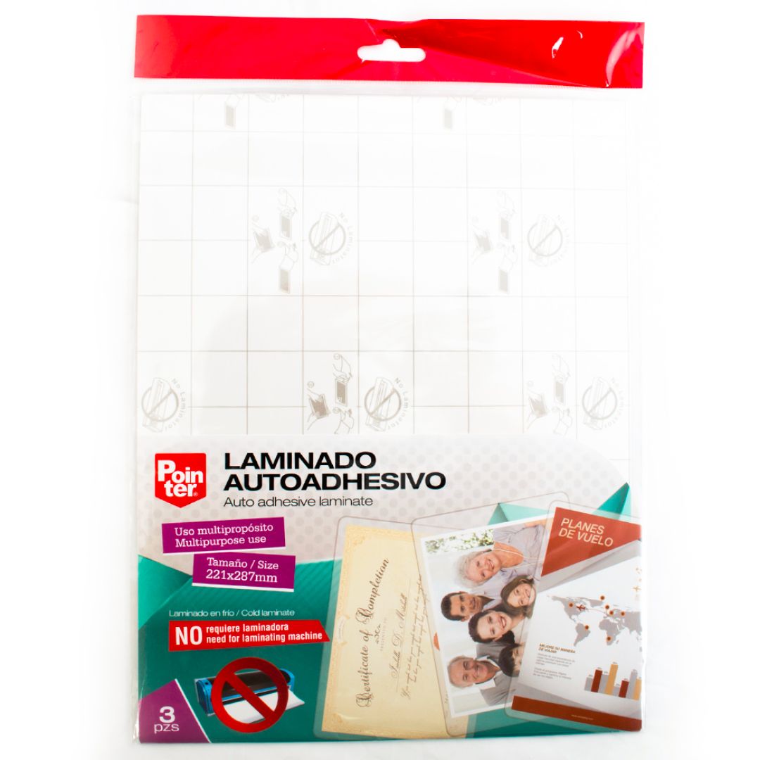 LAMINA PARA PLASTIFICAR POINTER EN FRIO 221X287MM (F. SETS)