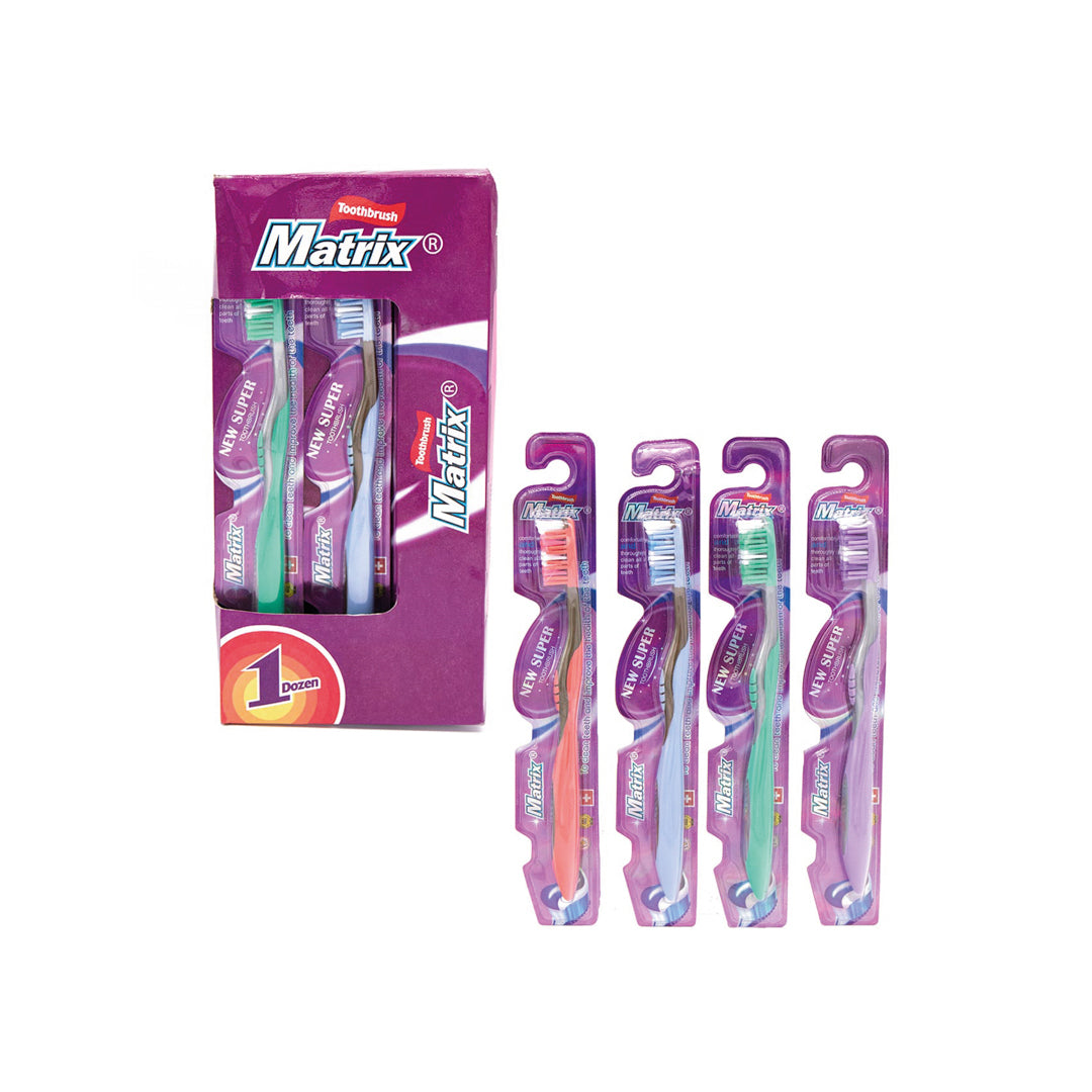 CEPILLO DENTAL MATRIX NEW SUPER 4 COLORES CX12 (F. 24 DOC)