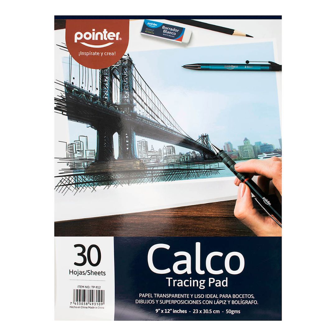 BLOCK PAPEL CALCO POINTER 30H 50G 9X12" (F. 60 PZAS)
