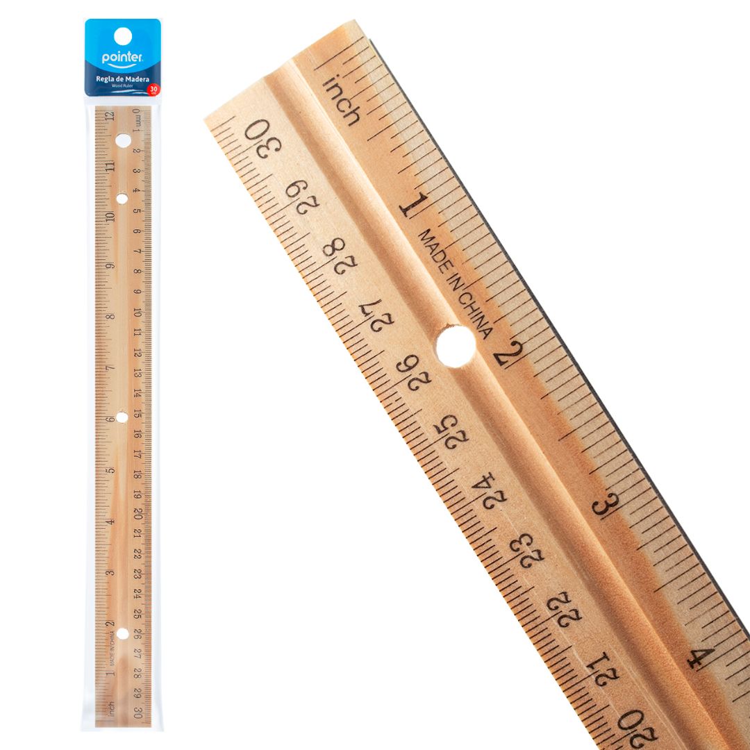 REGLA POINTER DE MADERA 30CM (F. 864 UNI)