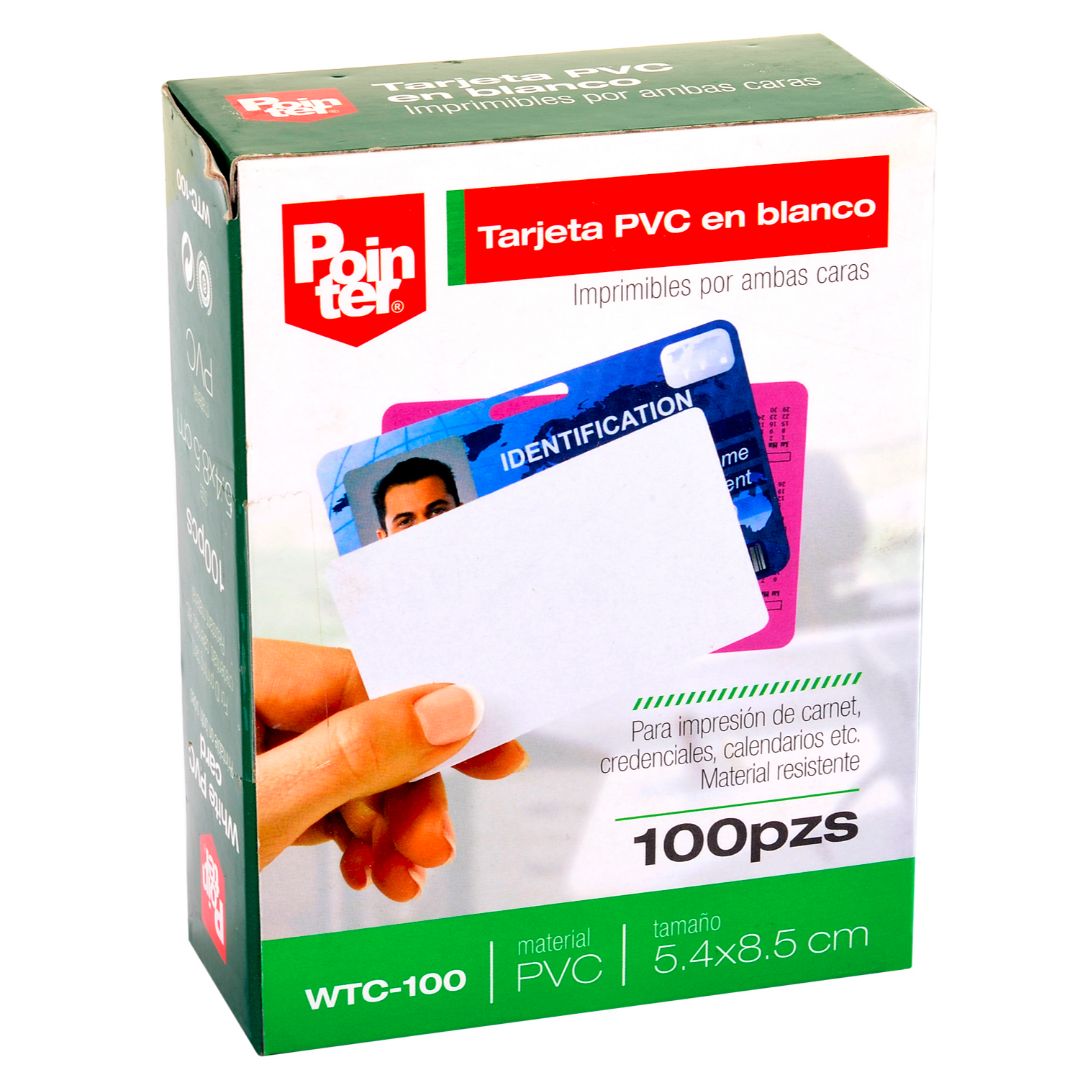 CARNET DE PVC POINTER IMPRIMIBLE CX100 5.4X8.5CM (F. 30 BOX)