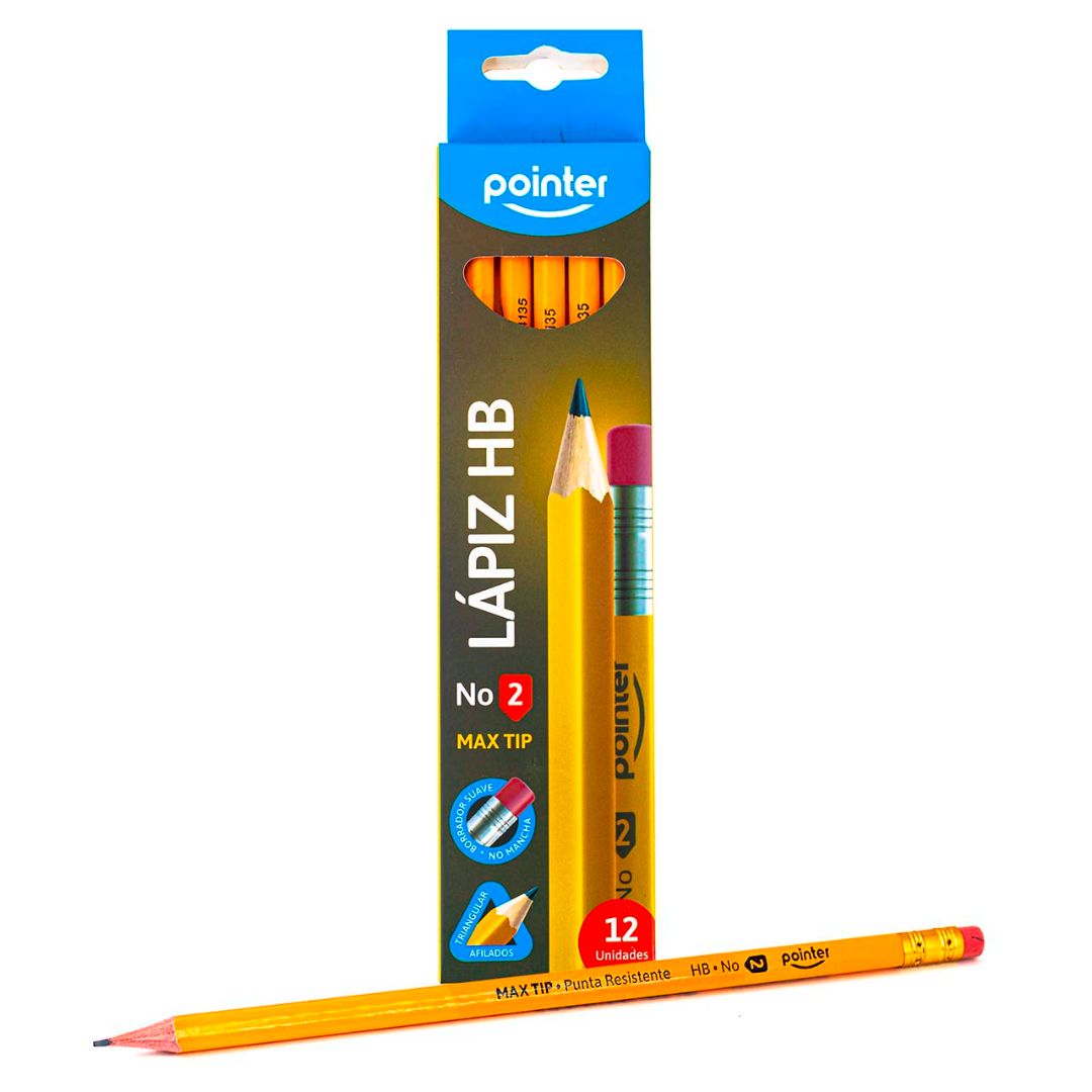 LAPIZ POINTER TRIANGULAR AMARILLO CX12 HB NO.2 (F. 240 DOC)
